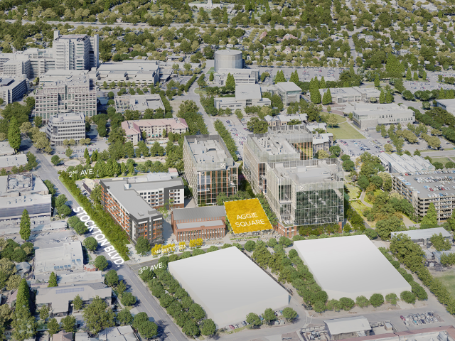 Image of the proposed space for Aggie Square, courtesy of Aggie Square