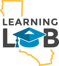 California Learning Lab logo with a graduation cap over an outline of the state of California